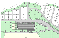 Lageplan des zentralen Gebäudes am neuen Campingplatz Bild: Lageplan des zentralen Gebäudes am neuen Campingplatz