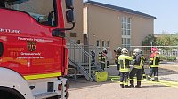 Bild: Die Feuerwehr in Harztor probte am Wochenende den Ernstfall