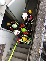 Bild: Die Feuerwehr in Harztor probte am Wochenende den Ernstfall