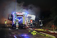 Bild: Fahrzeugbrand auf der A38