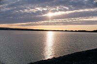 Bild: Abendstimmung am Stausee Kelbra