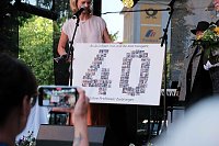 Bild: Peter Blei unterwegs auf dem 53. Rolandsfest