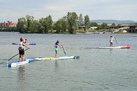 Bild: Grand Slam auf dem Wasser: beim EVN Sup Cup traf sich heute wieder die Elite der Stehpaddler auf dem Sundh&auml;user See