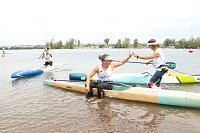 Bild: Grand Slam auf dem Wasser: beim EVN Sup Cup traf sich heute wieder die Elite der Stehpaddler auf dem Sundh&auml;user See