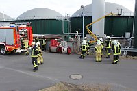 Bild: Feuerwehr&uuml;bung an der Biomethananlage in Bielen