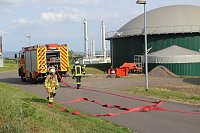 Bild: Feuerwehr&uuml;bung an der Biomethananlage in Bielen