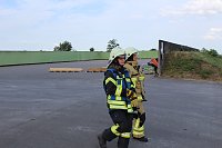 Bild: Feuerwehr&uuml;bung an der Biomethananlage in Bielen