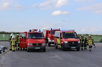 Bild: Feuerwehr&uuml;bung an der Biomethananlage in Bielen