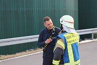 Bild: Feuerwehr&uuml;bung an der Biomethananlage in Bielen