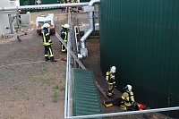 Bild: Feuerwehr&uuml;bung an der Biomethananlage in Bielen