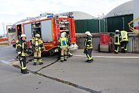 Bild: Feuerwehr&uuml;bung an der Biomethananlage in Bielen