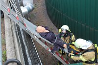 Bild: Feuerwehr&uuml;bung an der Biomethananlage in Bielen