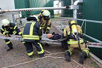 Bild: Feuerwehr&uuml;bung an der Biomethananlage in Bielen