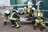 Bild: Feuerwehr&uuml;bung an der Biomethananlage in Bielen