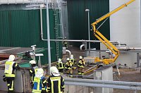 Bild: Feuerwehr&uuml;bung an der Biomethananlage in Bielen