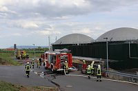 Bild: Feuerwehr&uuml;bung an der Biomethananlage in Bielen