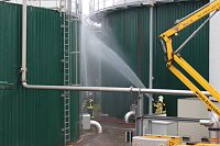 Bild: Feuerwehr&uuml;bung an der Biomethananlage in Bielen