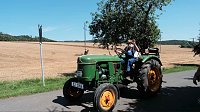 Peter Blei unterwegs auf dem Schleppertreffen in Herrmannsacker Bild: Peter Blei unterwegs auf dem Schleppertreffen in Herrmannsacker