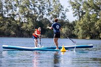 Die "SUP-Piraten" boten auf dem Wasser Schnupperstunden auf dem Brett an Bild: Die "SUP-Piraten" boten auf dem Wasser Schnupperstunden auf dem Brett an