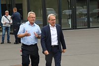 Thüringens Innenminister Georg Maier stellte die Feuerwehrstatistik für das Jahr 2022 in der neuen Feuerwache in Nordhausen vor Bild: Thüringens Innenminister Georg Maier stellte die Feuerwehrstatistik für das Jahr 2022 in der neuen Feuerwache in Nordhausen vor