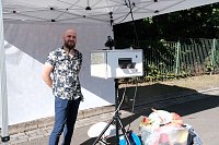 Bild: Peter Blei unterwegs auf dem Theaterfest