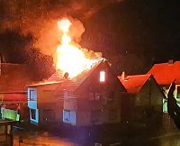 Bild: Dachstuhlbrand in Friedrichsthal