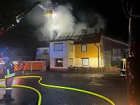 Bild: Dachstuhlbrand in Friedrichsthal