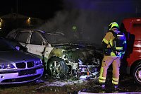 In Nordhausen mussten in der Nacht brennende Fahrzeuge gelöscht werden Bild: In Nordhausen mussten in der Nacht brennende Fahrzeuge gelöscht werden