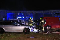 In Nordhausen mussten in der Nacht brennende Fahrzeuge gelöscht werden Bild: In Nordhausen mussten in der Nacht brennende Fahrzeuge gelöscht werden