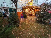 Bild: Peter Blei unterwegs auf dem Weihnachtsmarkt