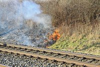 Bild: Feuer am Bahndamm bei Wollersleben und Wolkramshausen