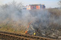 Bild: Feuer am Bahndamm bei Wollersleben und Wolkramshausen