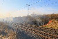 Bild: Feuer am Bahndamm bei Wollersleben und Wolkramshausen