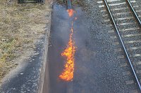 Bild: Feuer am Bahndamm bei Wollersleben und Wolkramshausen