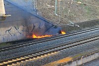 Bild: Feuer am Bahndamm bei Wollersleben und Wolkramshausen