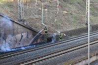 Bild: Feuer am Bahndamm bei Wollersleben und Wolkramshausen