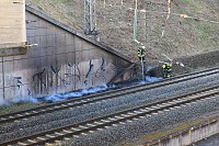 Bild: Feuer am Bahndamm bei Wollersleben und Wolkramshausen