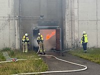 Bild: Brand in der Schie&szlig;anlage