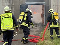 Bild: Brand in der Schie&szlig;anlage