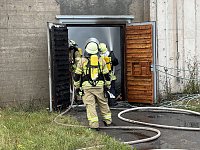Bild: Brand in der Schie&szlig;anlage
