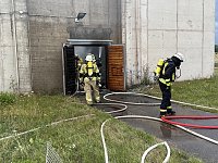 Bild: Brand in der Schie&szlig;anlage