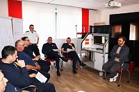 Die Einsatzkräfte der Feuerwehr zu Gast beim BBZ Bild: Die Einsatzkräfte der Feuerwehr zu Gast beim BBZ