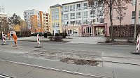 Sanierungsarbeiten am Gleisbett der Straßenbahn in Nordhausen Nord Bild: Sanierungsarbeiten am Gleisbett der Straßenbahn in Nordhausen Nord