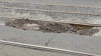 Sanierungsarbeiten am Gleisbett der Straßenbahn in Nordhausen Nord Bild: Sanierungsarbeiten am Gleisbett der Straßenbahn in Nordhausen Nord