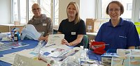 Bild: Die Pflegekr&auml;fte des S&uuml;dharz-Klinikums stellten sich vor.