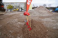 Spatenstich für den neuen Rewe in Nordhausen-Salza. Bild: Spatenstich für den neuen Rewe in Nordhausen-Salza.