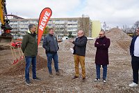 Spatenstich für den neuen Rewe in Nordhausen-Salza. Bild: Spatenstich für den neuen Rewe in Nordhausen-Salza.