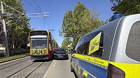 Verkehrsunfall in der Oberstadt, PKW mit Straßenbahn kollidiert Bild: Verkehrsunfall in der Oberstadt, PKW mit Straßenbahn kollidiert