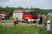 Bild: Bei einer Gro&szlig;&uuml;bung am und im S&uuml;dharz-Klinkum waren 60 Feuerwehrleute im Einsatz sowie viel Personal von den Rettungsdiensten. 