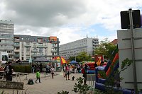 Bild: Auf dem Parkplatz der Kreissparkasse Nordhausen findet heute wieder das beliebte Knax-Kinderfest statt
